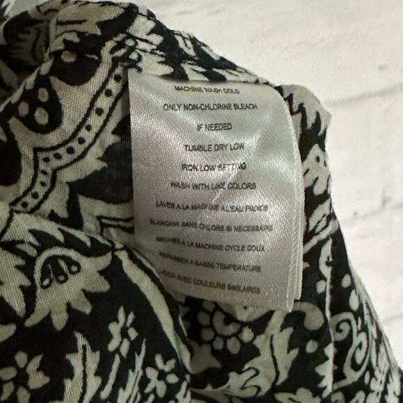 Exofficio Black & White Patterned Button-up Blouse, Large, Pre-owned - Picture 6 of 6